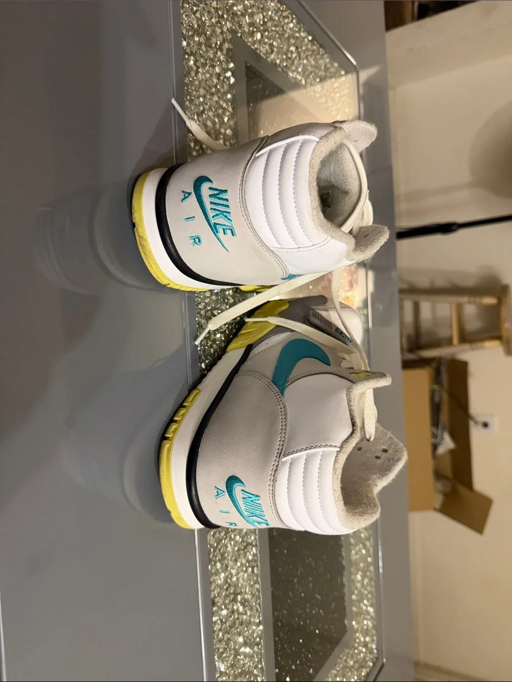 Men's Boat Shoes in White with Yellow Sole - Comfortable Casual Lace-Up